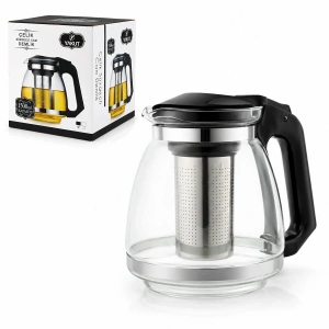 Egonex Yakut-7488 ( 1500ml ) ( Cam ) Demlik ( Çelik Süzgeç & Plastik Kapak-kulp )*36
