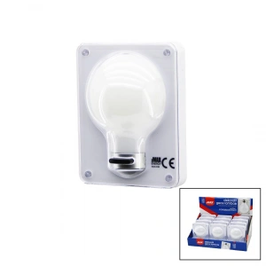 Egonex Zmax-3183 (ampul Model) (pilli) Dekoratif Gece Lamba (3 Mode Işık) (7.9x10.3x1.7cm)(3in1 Montaj=mıknatıs-vida-cırt Ypş.)*12x10