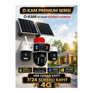 O-Kam OK337B Premium 12MP 4 Kameralı 4g Çift Solar Panel Aov