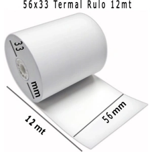 Pos Rulo Termal Yazar Kasa Ve Pos Rulosu 56 Mm X 12 M 10lu 1 Paket