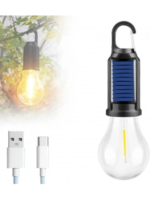 Solar Güneş Enerjili Led Ampul 3 Modlu Uzaktan Kumandalı Solar Camping Lamp