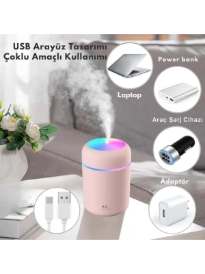 Dempower Dp-315b Usb Colorful (klasik) (300ml) (h2o) (mini) (usb Şarj& Işıklı) Hava Nemlendirici &buhar Makine &koku Giderici*100