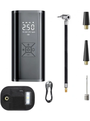 Hava Pompası & Powerbank | 150 Psı Ultra Basınç, Led Işıklı, Lcd Ekranlı, 4000mah Taşınabilir Şarjlı Kompresör