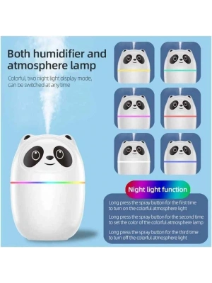 3ü 1 Arada Panda Nemlendirici, Led Işık, 220 Ml Kapasite, 12 Saat Çalışma Süresi, Model A10