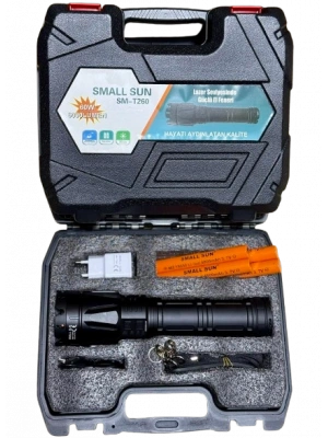 Small Sun Zoomlu Şarjlı El Feneri 60w 6000 Lümen Type-c Şarjlı 2 Km Menzil
