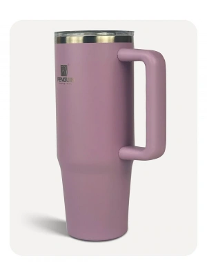 Penguin Termos Pipetli Termos Bardak 900 Ml Paslanmaz Çelik Mor