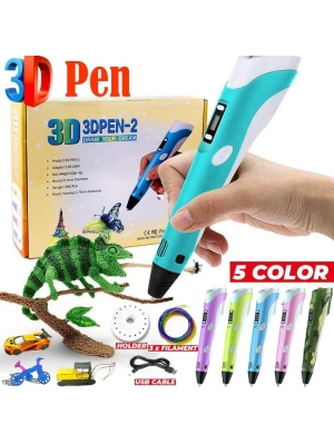3d Kalem - 3d Pen Baskı Kalemi Yazıcı Printer + 5 Renk Filament