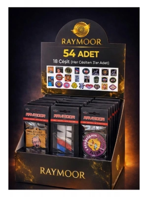 RAYMOOR Araç kokusu Trend Görseller Tasarımlı Araç Kokusu Standı 54 Adet