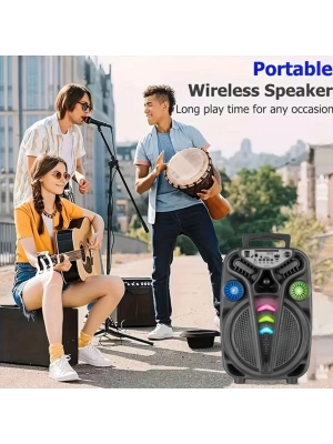 Bluetooth ve USB Girişli 8 Inch Şarjlı Işıklı Hoparlör AO-832 8 Inch