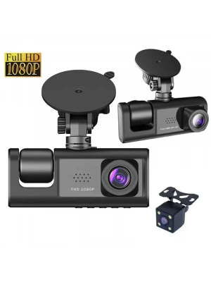 Araç Araba Kamerasi Black Box Traffic Recorder 3 Kameralı
