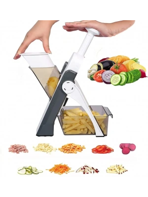 Çok Amaçlı Basmalı Sebze Dilimleyici Doğrayıcı Mandolin Brava Spring Slicer Kitchenmate
