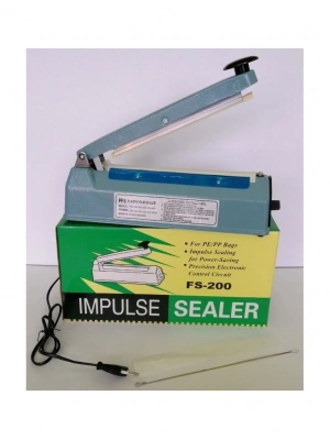 Egonex 20cm Metal Gövde Poşet Ağzı Yapıştırma Kapatma Makinası Fs-200