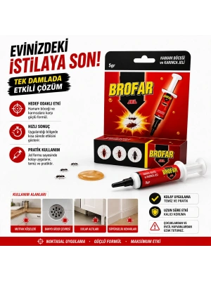 Egonex Brofar  ( Jel ) Şırınga Modeli  ( Hamamböceği & Karınca ) 5gr.*12x8