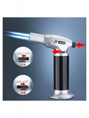 Egonex Çift Torch Doldurulabilir Jet Alev Pürmüz Çakmak AT-800