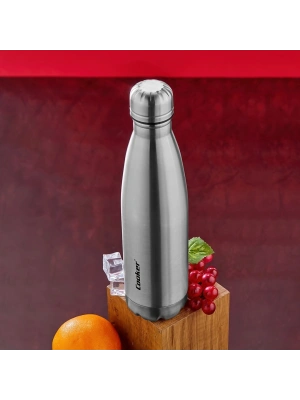 Egonex Cooker Ckr-2053 ( 500ml ) ( Krom ) Şişe Termos ( Paslanmaz Çelik & Kaydırmaz Tpr Taban )*24