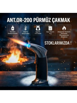 Egonex Doldurulabilir Profesyonel Kamp Pürmüz Çakmak OR-200
