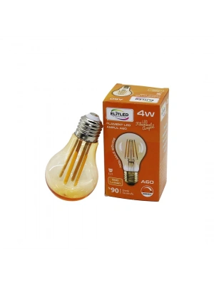 Egonex Elitled A-60 ( 4w & E27 ) ( Gold Color ) ( Led Filament & Rustik Ampul ) Lamba ( 500lumen ) (kırılmaz Gövde)*80