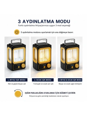 Egonex Hasuba Hs-234 ( Solar & Güneş Enerjili ) ( Usb Şarjlı ) Nostalji Solar Lamba ( 1500mah )*80