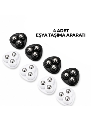 Egonex İbico İ13-142  ( 4pcs ) ( Tek Bilya Tekerlekli ) ( Poşetli ) Mobilya Eşya Taşıma Aparatı ( 360° )*20x20