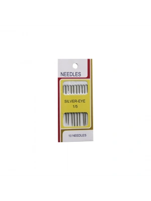Egonex İbico İ20-010 Needles Sgb-503 ( 10 Pcs ) ( 1/5 ) Dikiş İğnesi Seti (sılver Eye )*50x50