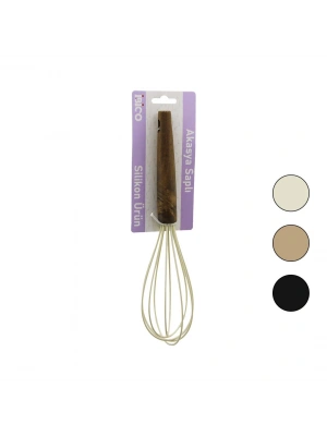 Egonex İbico İ22-018 ( 25cm ) ( Silikon ) Çırpıcı ( Ahşap Akasya Saplı )*6x24