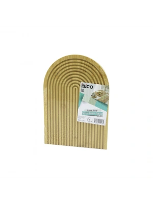 Egonex İbico İ22-213 (2in1 Kenar=oval & Düz) (yarım Daire) (çift Taraflı=düz & Kanallı) (ahşap Bambu) Servis Sunum Tepsi & Tahtası (22x32cm)*24