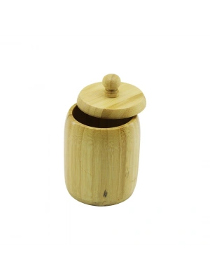 Egonex İbico İ22-230 ( No-8 ) ( Ahşap & Bambu ) ( Şekerlik Kapaklı ) ( Çap: 7.5cm ) ( Derinlik: 8.5cm )*48