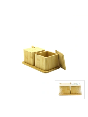 Egonex İbico İ22-322 ( 2pcs ) Baharatlık & Tuzluk ( Ahşap Bambu )*48