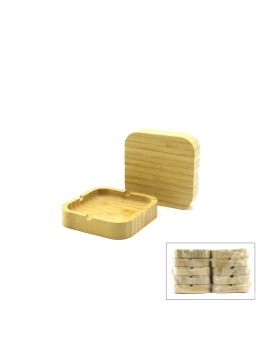 Egonex İbico İ22-399 ( Kare ) ( Ahşap & Bambu ) Küllük ( 10cm )*10x30
