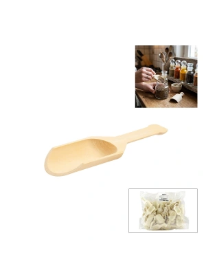 Egonex İbico İ22-404 ( 2.5cm ) ( Ahşap Bambu ) Kürek Baharat ( Kaşık & Kürek )*50x30