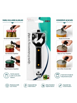 Egonex İbico İ22-432 ( Çok Amaçlı ) Konserve & Kapak Açacak*12x40