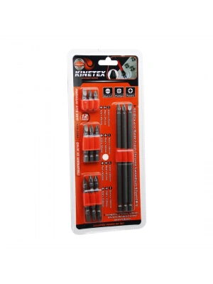 Egonex Kınetex Ktx-3385 (12in1) Premıum Bits Matkap Vidalama Uç Set(12pcs=3 Çift Taraflı+9 Tek Taraflı Uç) (ph2=4 & Pz2=4 & Düz=4pcs)*12x8