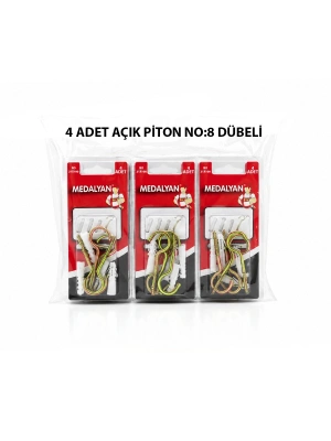 Egonex Medalyan Dl-28 ( 21x100 ) ( 4pcs ) Açık Piton Dübelli*12x12