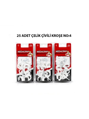 Egonex Medalyan Dl-40 ( No-4 ) ( 25pcs ) Çelik Çivili Kroşe*12x9