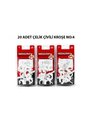 Egonex Medalyan Dl-41 ( No-5 ) ( 20pcs ) Çelik Çivili Kroşe*12x9