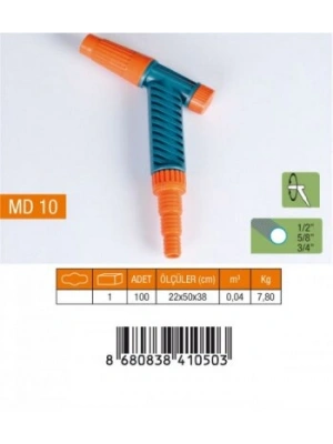 Egonex Medalyan Md-10 ( Normal ) Ayarlı Lans Sulama Tabancası ( 1/2- 5/8- 3/4 Rekor )*10x10