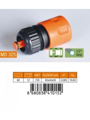 Egonex Medalyan Md-325 ( 1/2 ) Hortum Bağlantı Adaptörü ( Stoplu )*60x12