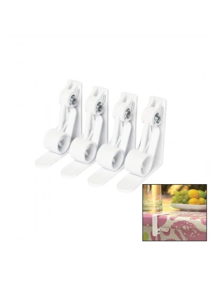 Egonex Melody Houseware M-401 ( 4pcs ) Plastik & Yaylı Masa Örtüsü Mandalı Kıskacı*70