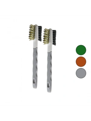 Egonex Multı Functıonal Brush Yakut-13002 (2pcs) (çift Taraflı Tel Başlı) Tel Fırça (sert & Daha Sert Tel) (çıkarılabilir Saplı)*500