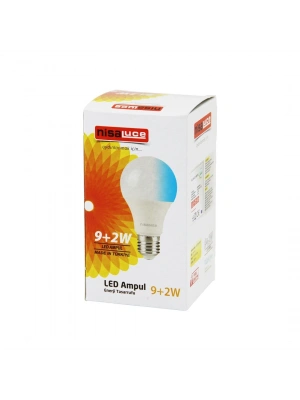 Egonex Nisaluce Eamp-074/bm ( 9+2w E27 ) ( Beyaz-mavi ) Led Ampul*10x10