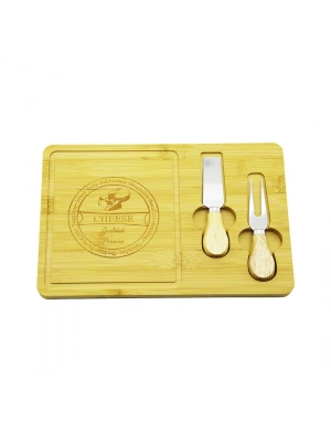 Egonex Pablıto Home Pbt-330 (bıçak Sağ) (ahşap Bambu) Kahvaltı Peynir Sunum Pano (2peynir Bıçak=ahşap Saplı)(19x29cm &1.5cm)*36