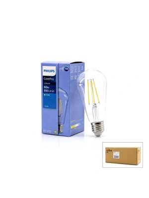 Egonex Phılıps-346758 00 Corepro St64 ( 2700k & E27 ) ( 7w = 60w & E27 ) ( Led Filament & Rustik Ampul ) Lamba ( 806 Lumen ) ( Cam Gövde )*10=k