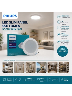 Egonex Phılıps ( 7w ) ( Sıva Altı ) ( Yuvarlak ) Led Slim Panel ( 550lumen ) ( 20.000 Saat Ömür )*20