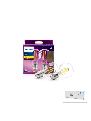 Egonex Phılıps Code-777739 00 (2 Pcs) (7w=60w & E27) (gold Color) (led Filament & Rustik Ampul) Lamba (806 Lumen) ( Cam Gövde )*6=k