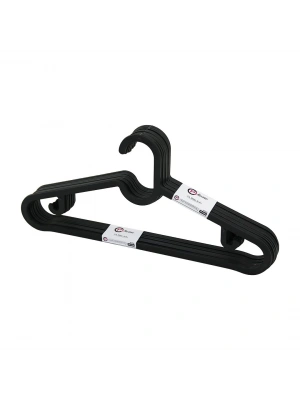Egonex Pi Home Pi-528 ( 10pcs ) ( Siyah ) ( 2a Slim ) ( Plastik ) Elbise Askısı*36
