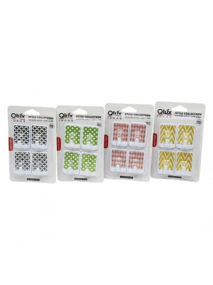 Egonex Qlux L-00135 ( 4pcs ) Dikdörtgen Yapışkan Askı ( Renkli Desenli )*80