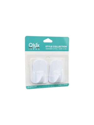 Egonex Qlux L-00735 ( 2pcs ) Opak Beyaz Plastik Askı*32x2