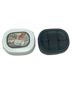 Egonex Qlux L-00853 Set Üstü Katı Sabunluk Kapaklı Plastik*54