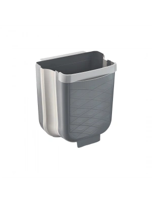 Egonex Qlux L-00869-2 ( Gri ) Katlanabilir Mutfak Çöp Kovası ( 6lt )*8