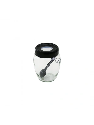 Egonex Qlux S-00156 ( 300cc ) Rıng Kaşıklı Cam Baharatlık*24=k